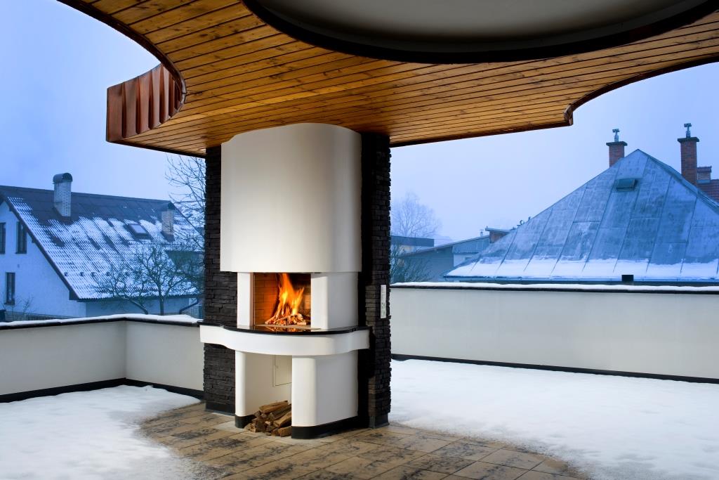 Vonkajší otvorený krb
